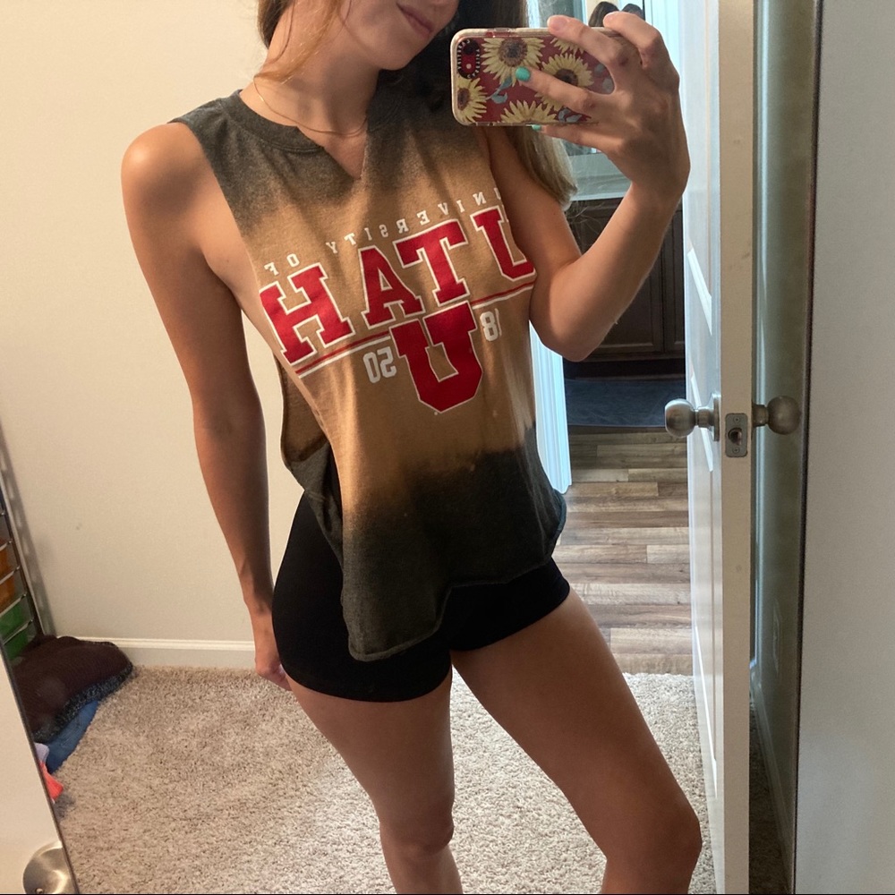 University of Utah Deep Cut Muscle Tank